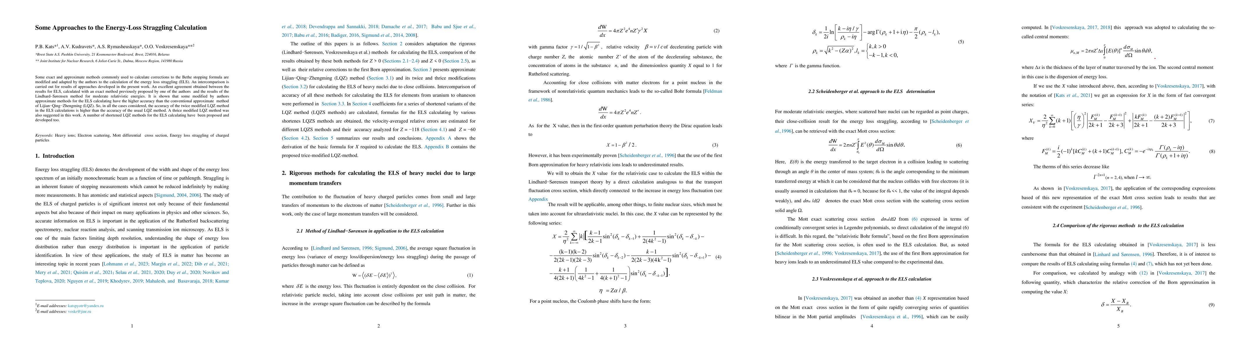 Thumbnail for Some Approaches to the Energy-Loss Straggling Calculation