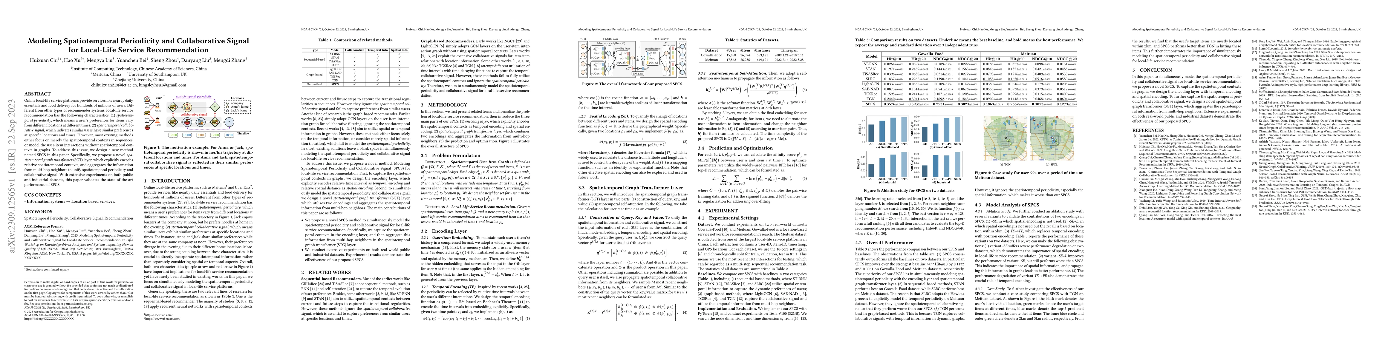 Thumbnail for Modeling Spatiotemporal Periodicity and Collaborative Signal for
  Local-Life Service Recommendation