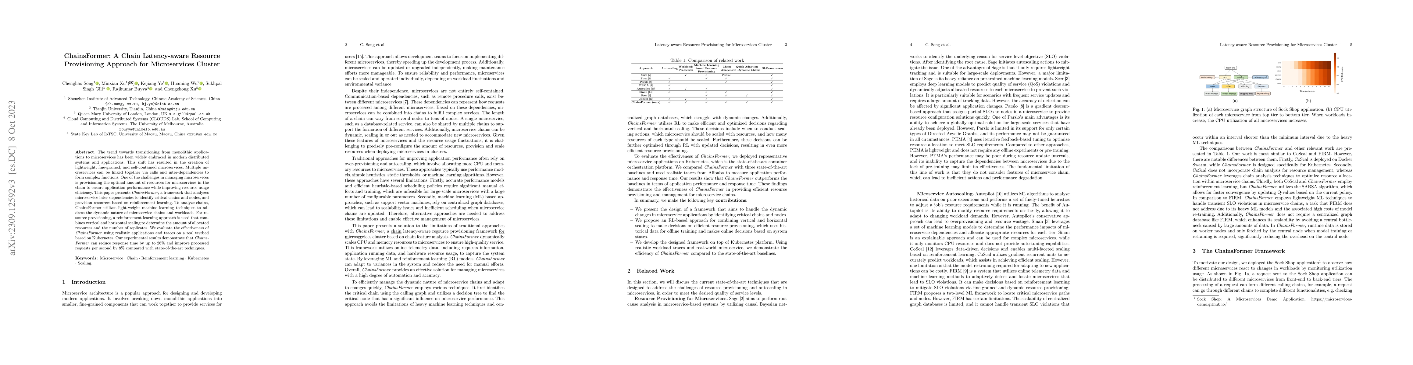 Thumbnail for ChainsFormer: A Chain Latency-aware Resource Provisioning Approach for
  Microservices Cluster
