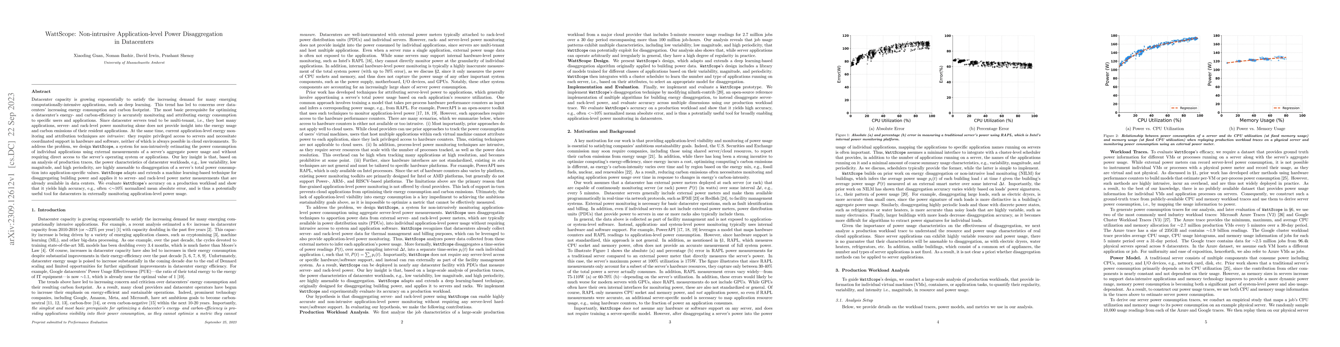 Thumbnail for WattScope: Non-intrusive Application-level Power Disaggregation in
  Datacenters