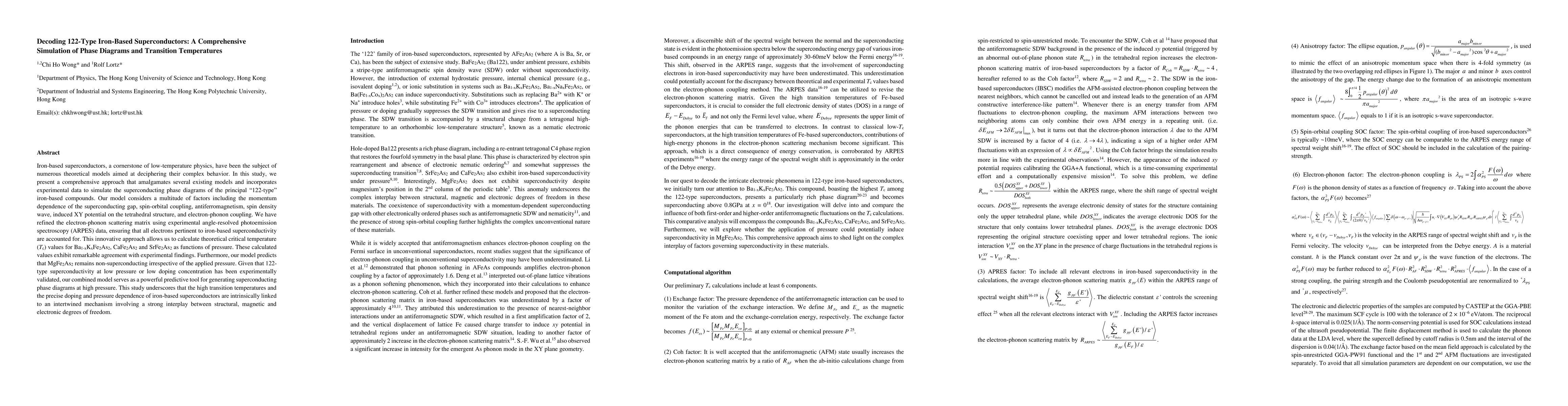 Thumbnail for Decoding 122-Type Iron-Based Superconductors: A Comprehensive Simulation
  of Phase Diagrams and Transition Temperatures