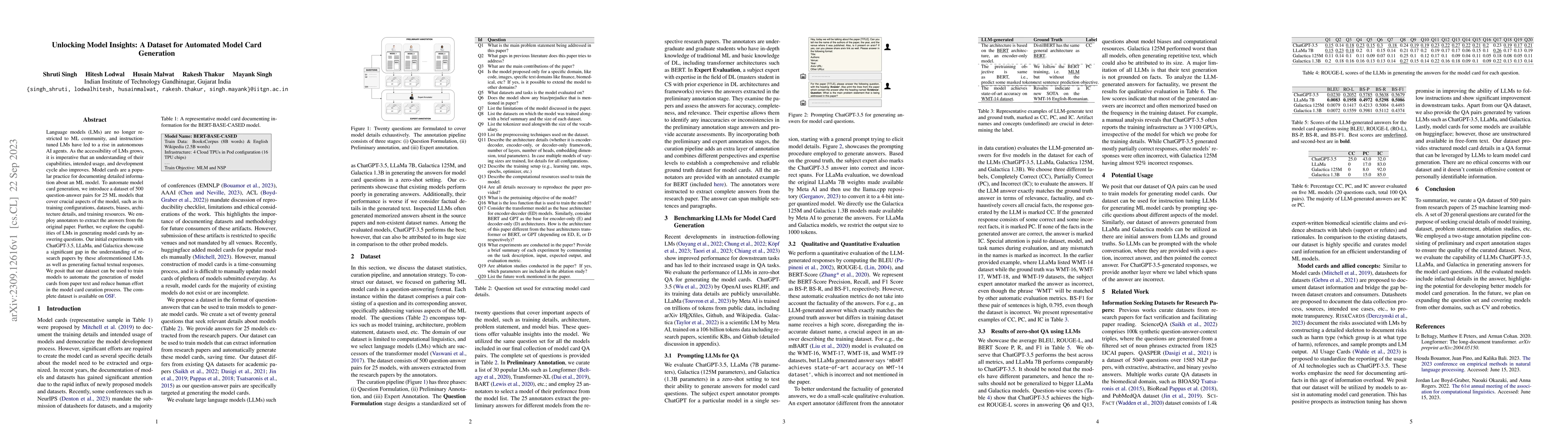 Thumbnail for Unlocking Model Insights: A Dataset for Automated Model Card Generation