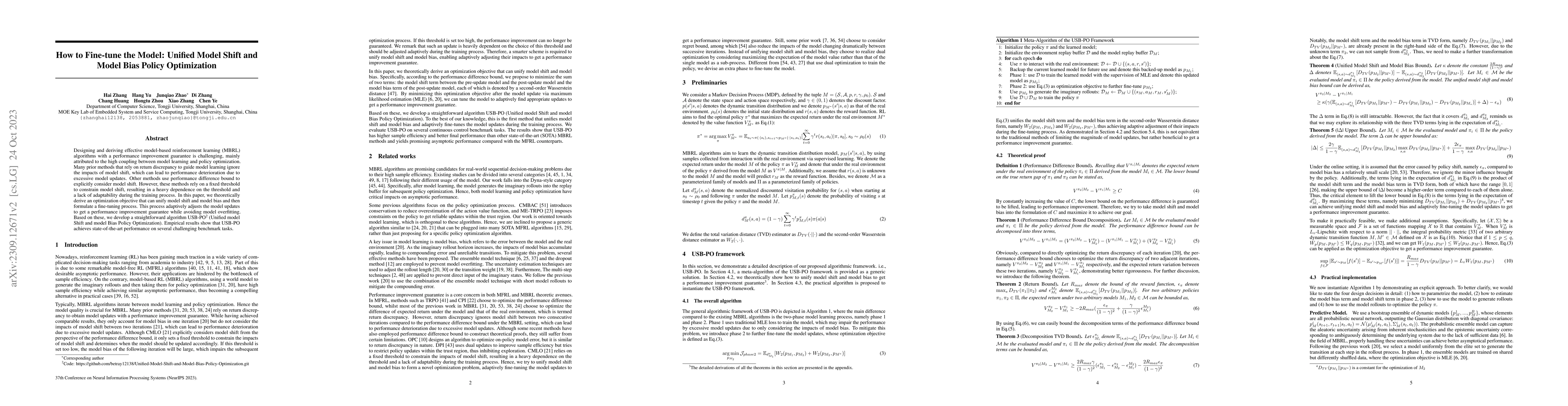 Thumbnail for How to Fine-tune the Model: Unified Model Shift and Model Bias Policy
  Optimization