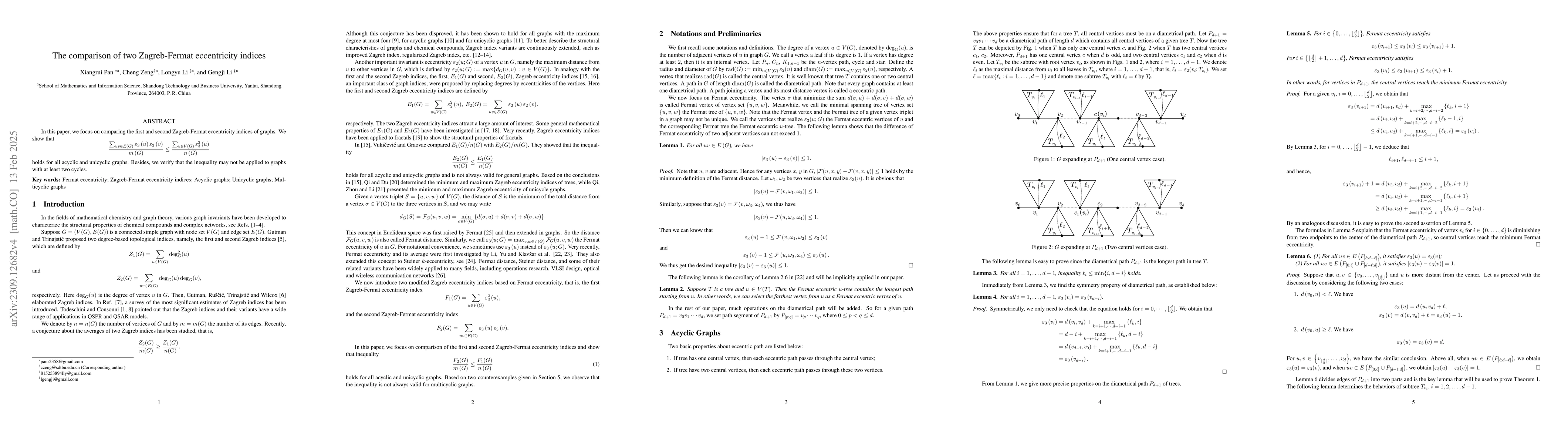 Thumbnail for The comparison of two Zagreb-Fermat eccentricity indices