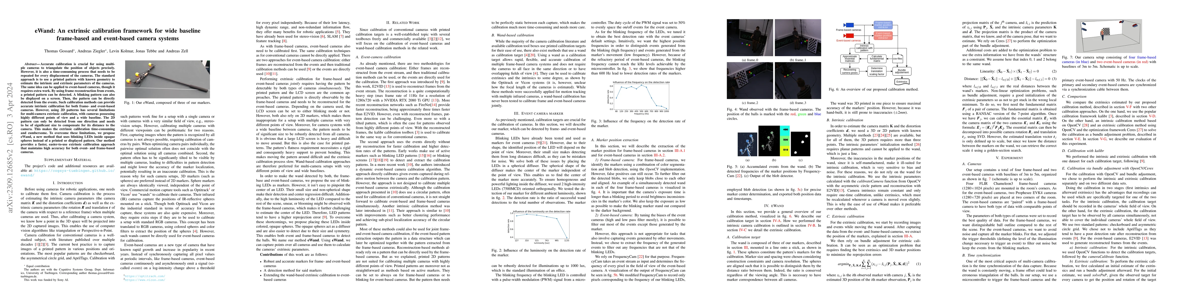Thumbnail for eWand: A calibration framework for wide baseline frame-based and
  event-based camera systems