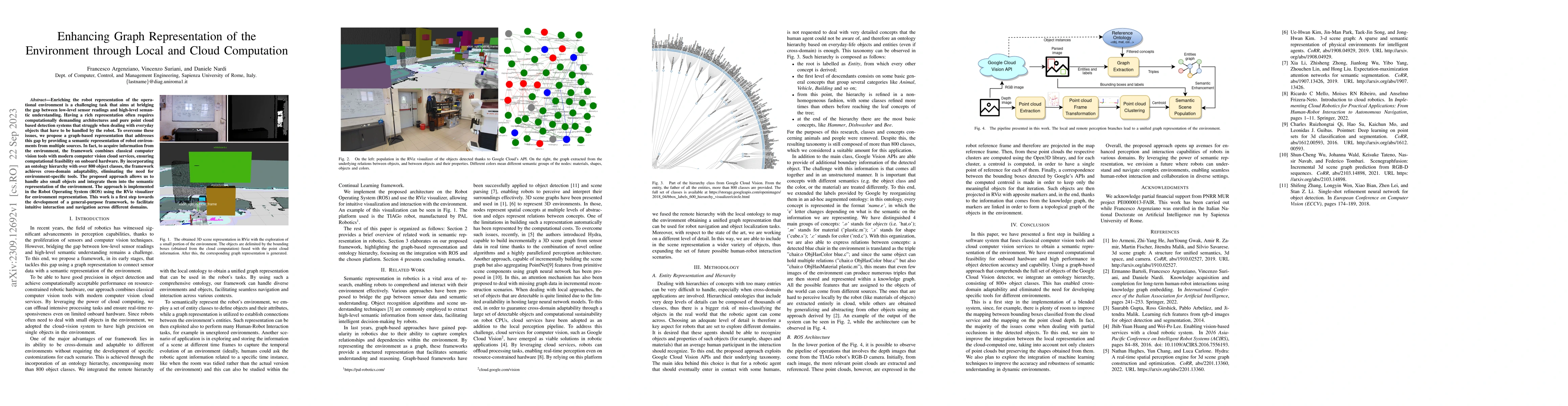 Thumbnail for Enhancing Graph Representation of the Environment through Local and
  Cloud Computation