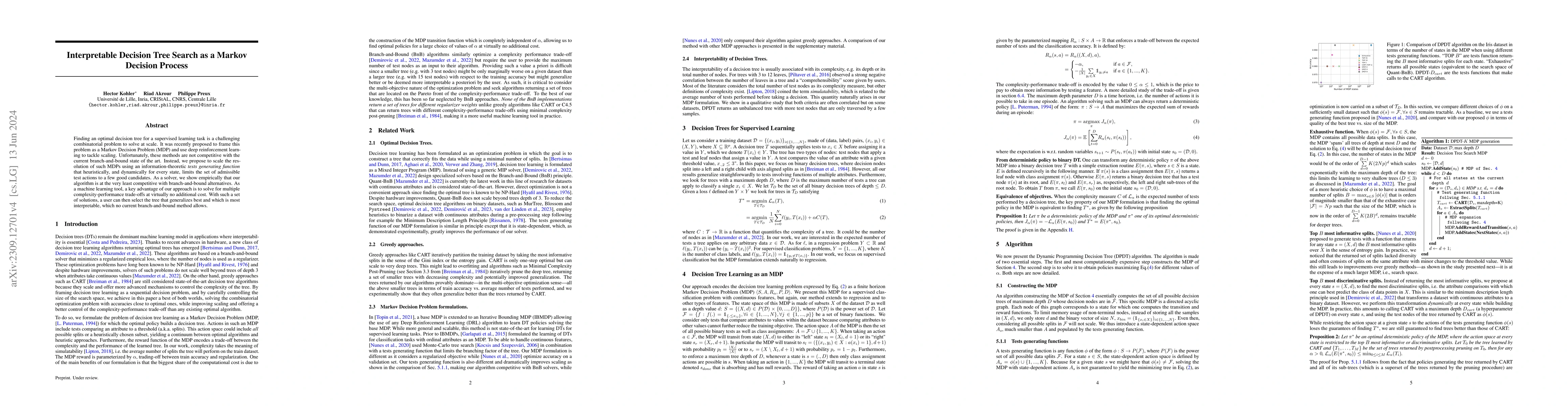 Thumbnail for Interpretable Decision Tree Search as a Markov Decision Process