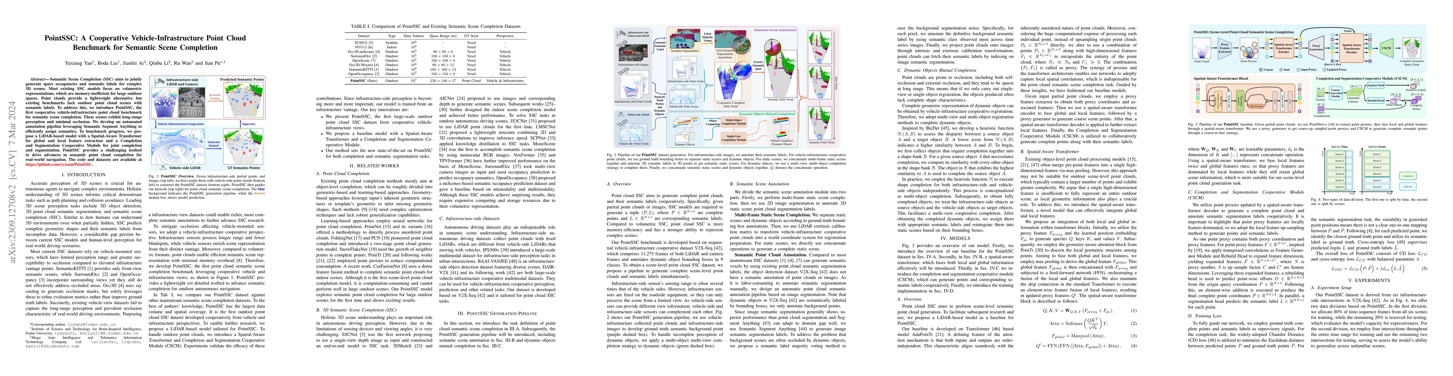 Thumbnail for PointSSC: A Cooperative Vehicle-Infrastructure Point Cloud Benchmark for
  Semantic Scene Completion