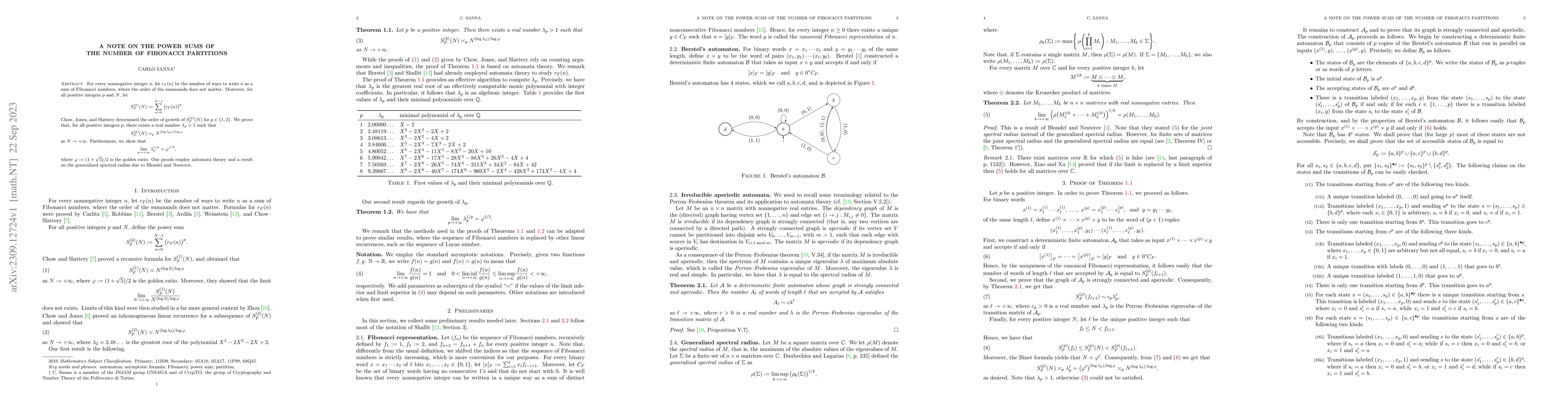 Thumbnail for A note on the power sums of the number of Fibonacci partitions