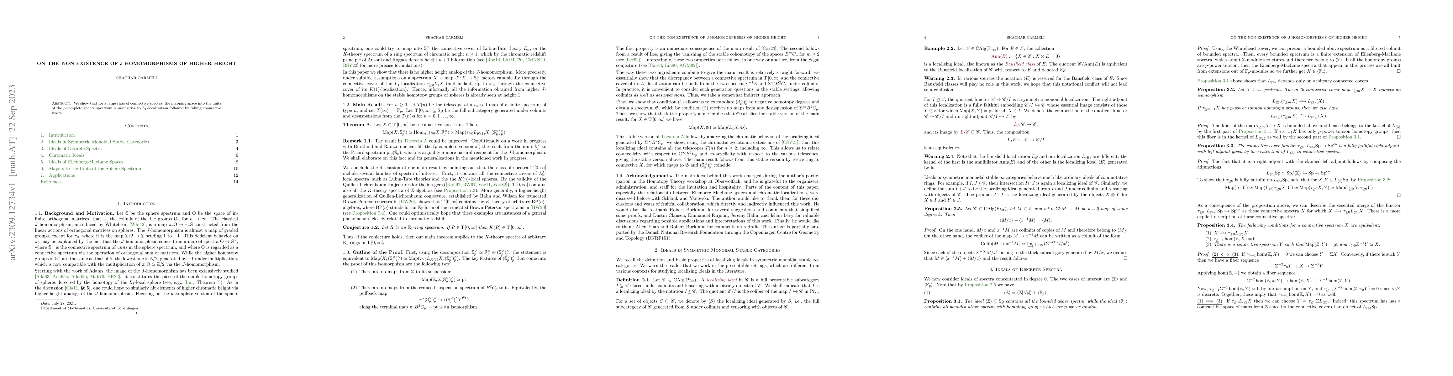 Thumbnail for On the Non-Existence of J-Homomorphisms of Higher Height