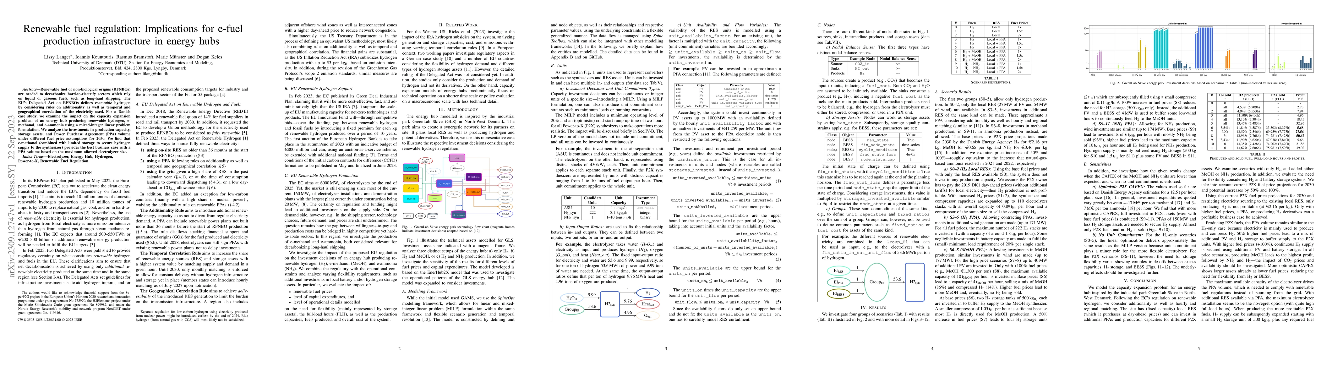 Thumbnail for Renewable fuel regulation: Implications for e-fuel production
  infrastructure in energy hubs