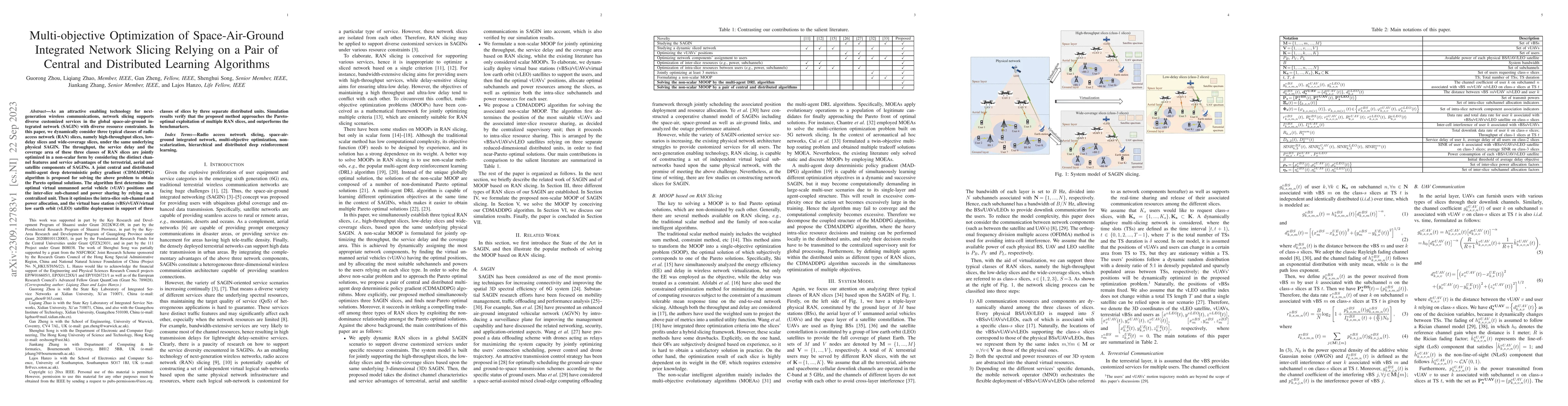 Thumbnail for Multi-objective Optimization of Space-Air-Ground Integrated Network
  Slicing Relying on a Pair of Central and Distributed Learning Algorithms