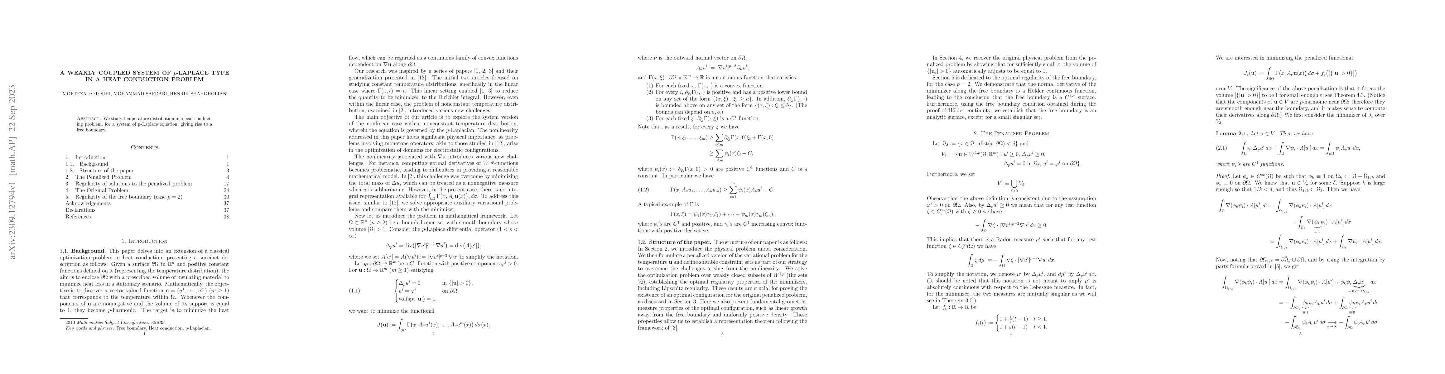 Thumbnail for A weakly coupled system of $p$-Laplace type in a heat conduction problem