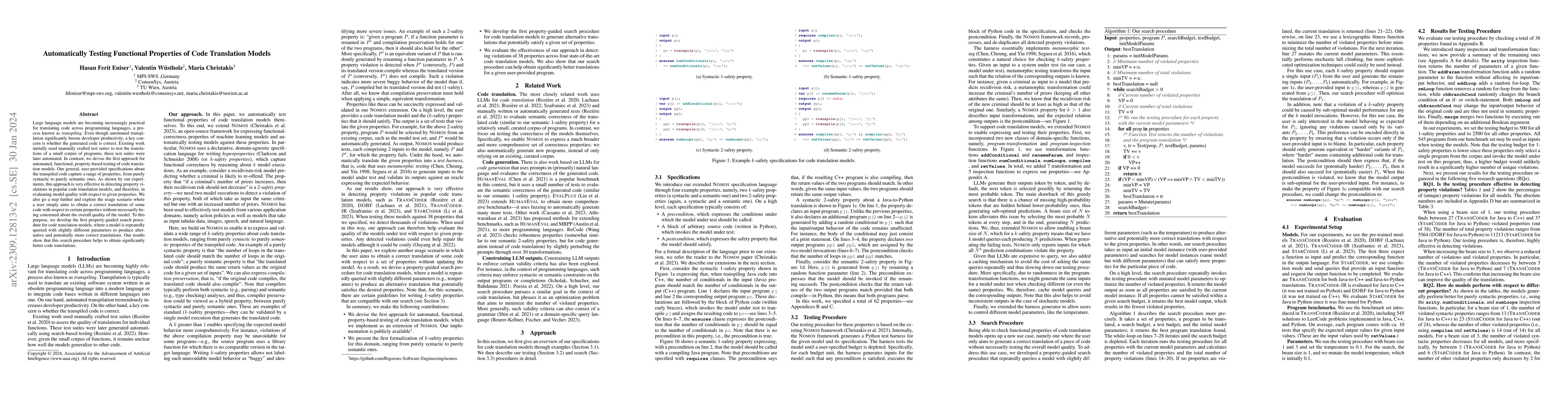 Thumbnail for Automatically Testing Functional Properties of Code Translation Models