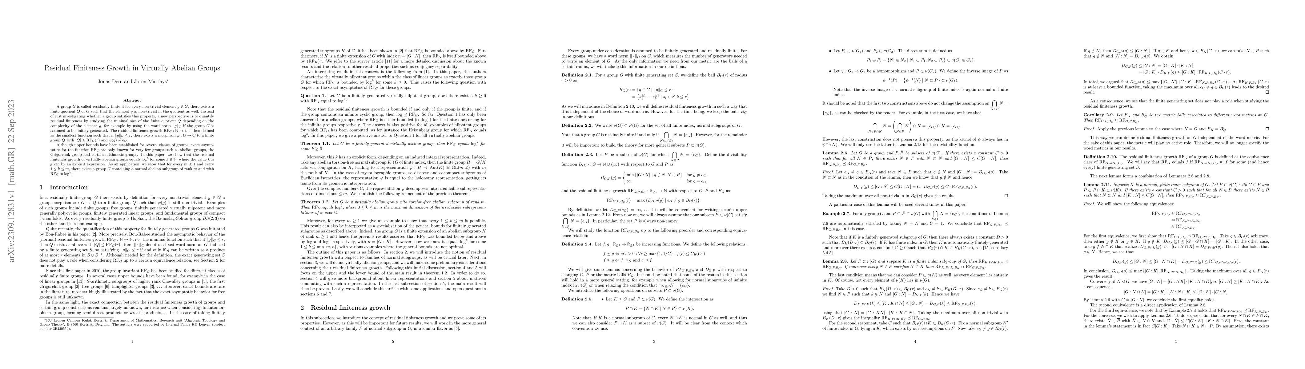 Thumbnail for Residual Finiteness Growth in Virtually Abelian Groups