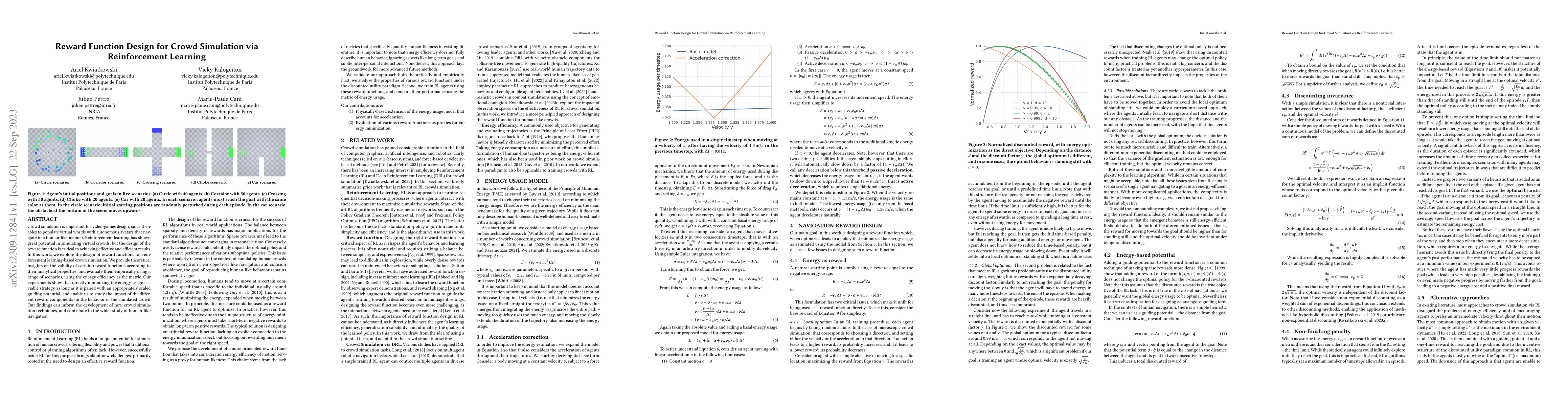 Thumbnail for Reward Function Design for Crowd Simulation via Reinforcement Learning