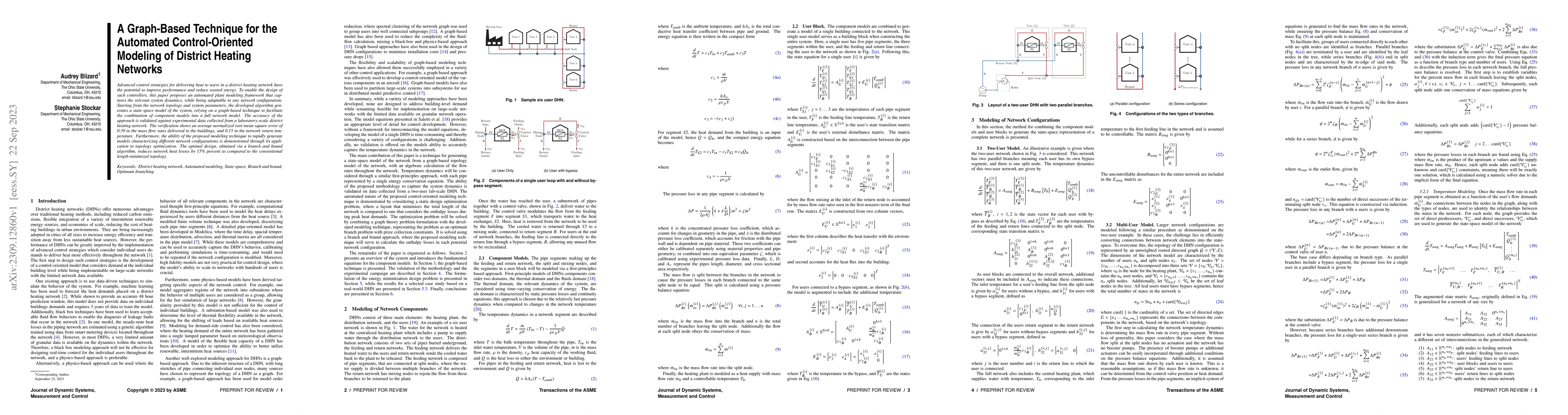 Thumbnail for A Graph-Based Technique for the Automated Control-Oriented Modeling of
  District Heating Networks