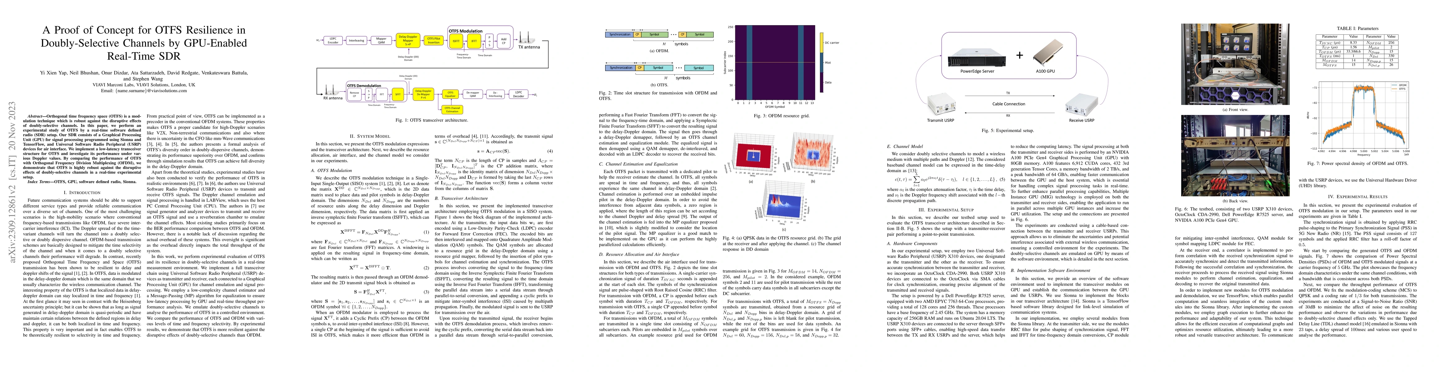 Thumbnail for A Proof of Concept for OTFS Resilience in Doubly-Selective Channels by
  GPU-Enabled Real-Time SDR