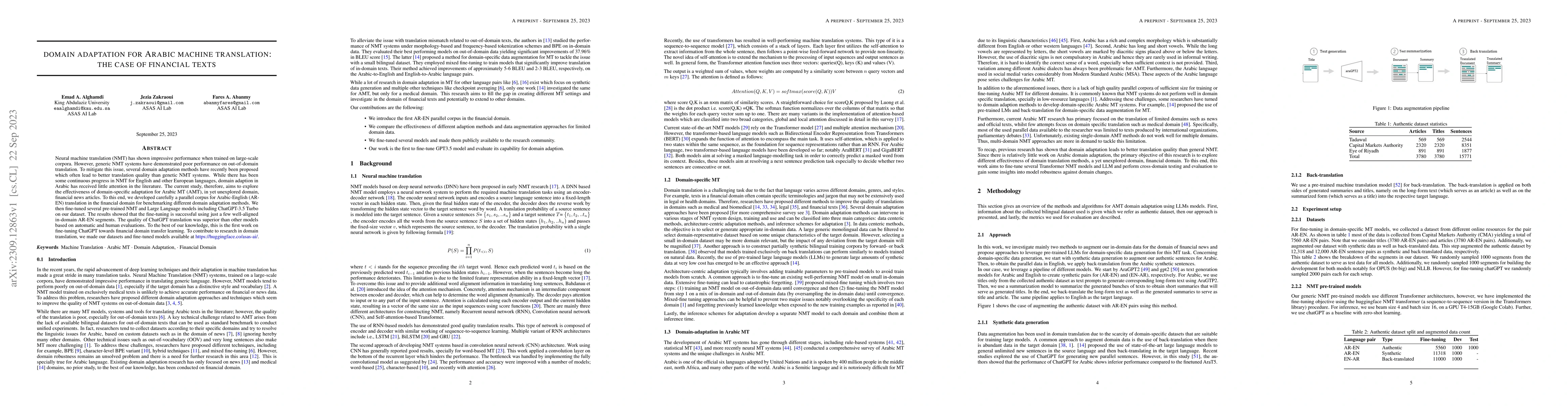 Thumbnail for Domain Adaptation for Arabic Machine Translation: The Case of Financial
  Texts