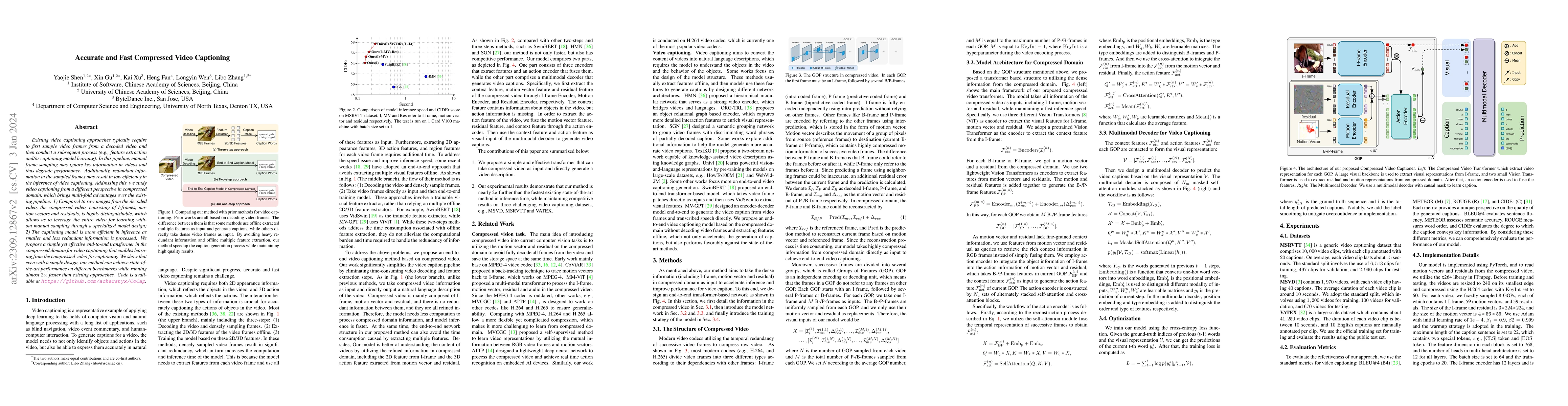 Thumbnail for Accurate and Fast Compressed Video Captioning