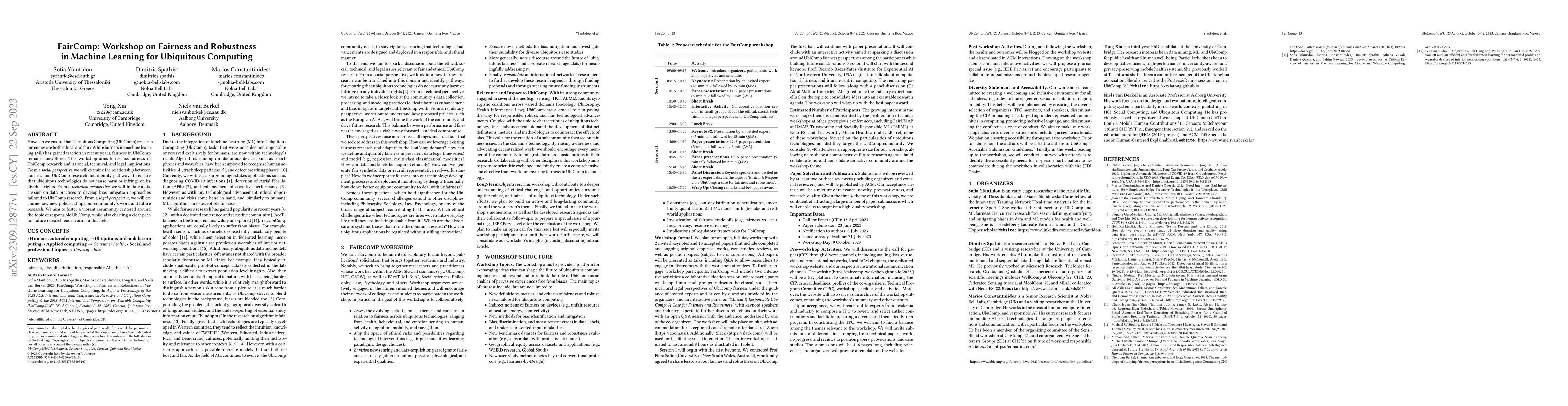 Thumbnail for FairComp: Workshop on Fairness and Robustness in Machine Learning for
  Ubiquitous Computing
