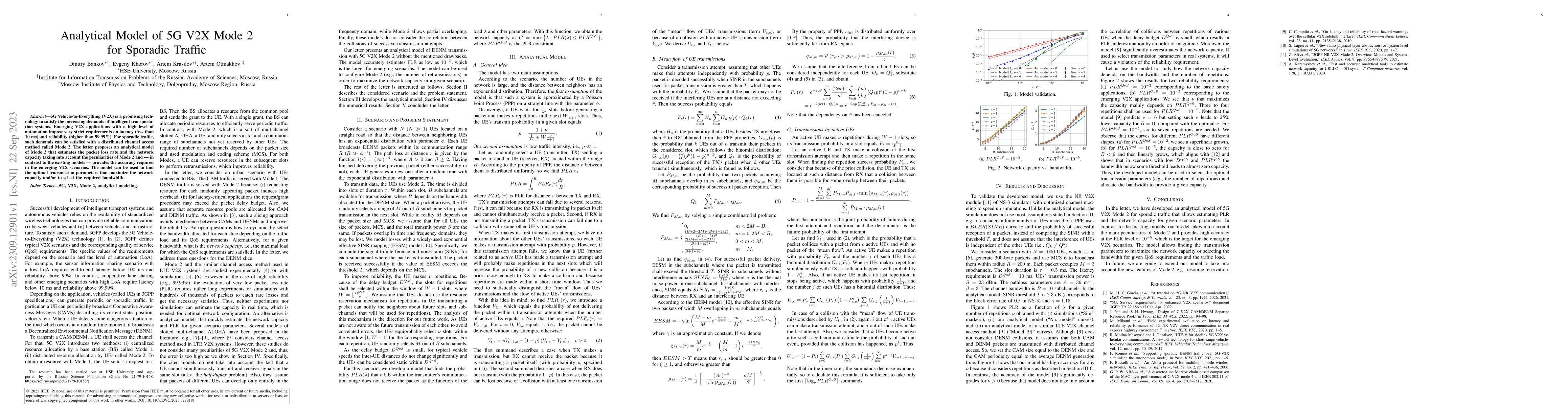 Thumbnail for Analytical Model of 5G V2X Mode 2 for Sporadic Traffic
