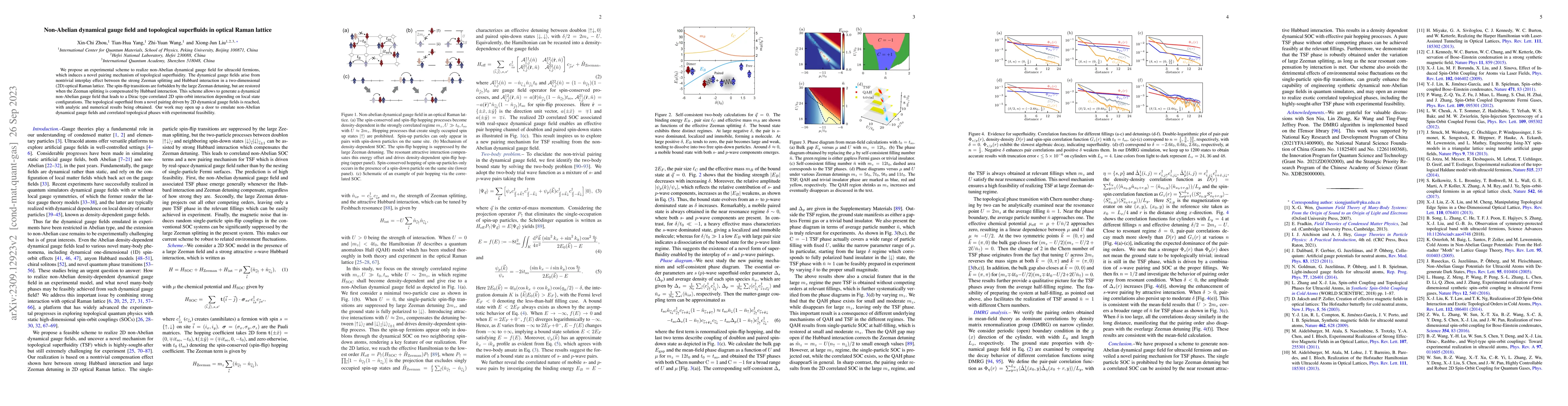 Thumbnail for Non-Abelian dynamical gauge field and topological superfluids in optical
  Raman lattice