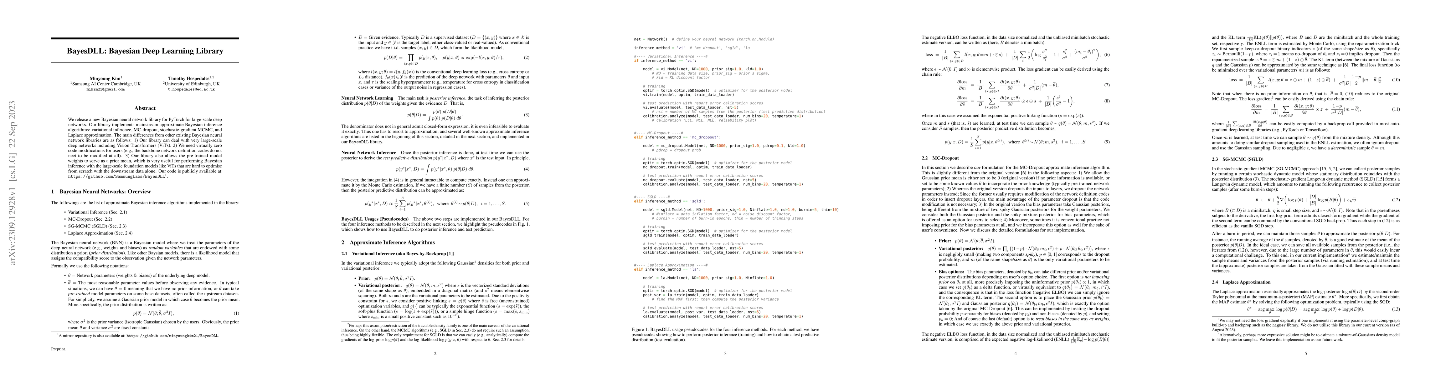 Thumbnail for BayesDLL: Bayesian Deep Learning Library