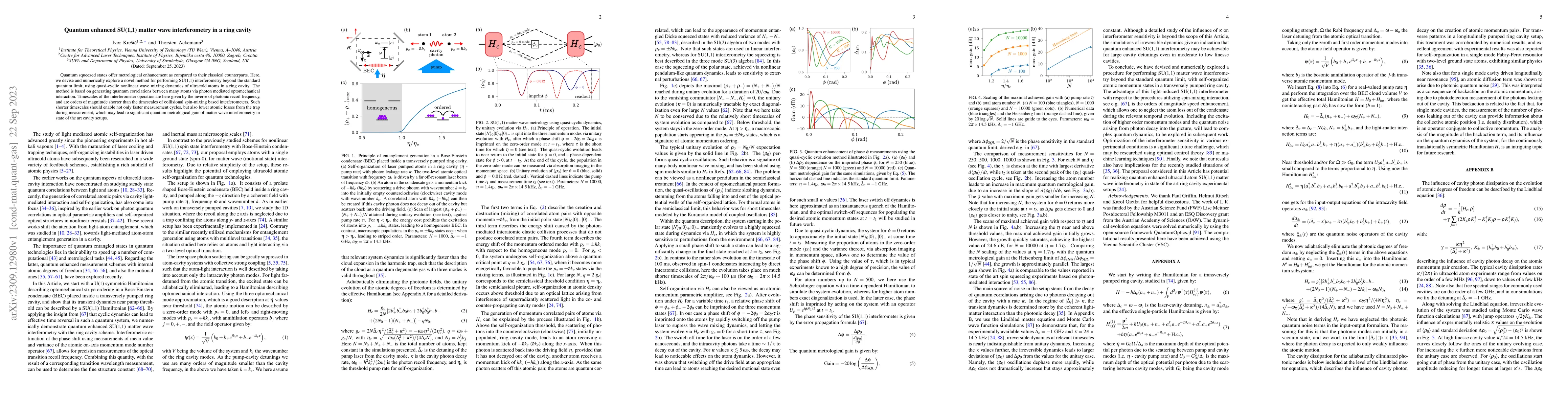 Thumbnail for Quantum enhanced SU(1,1) matter wave interferometry in a ring cavity