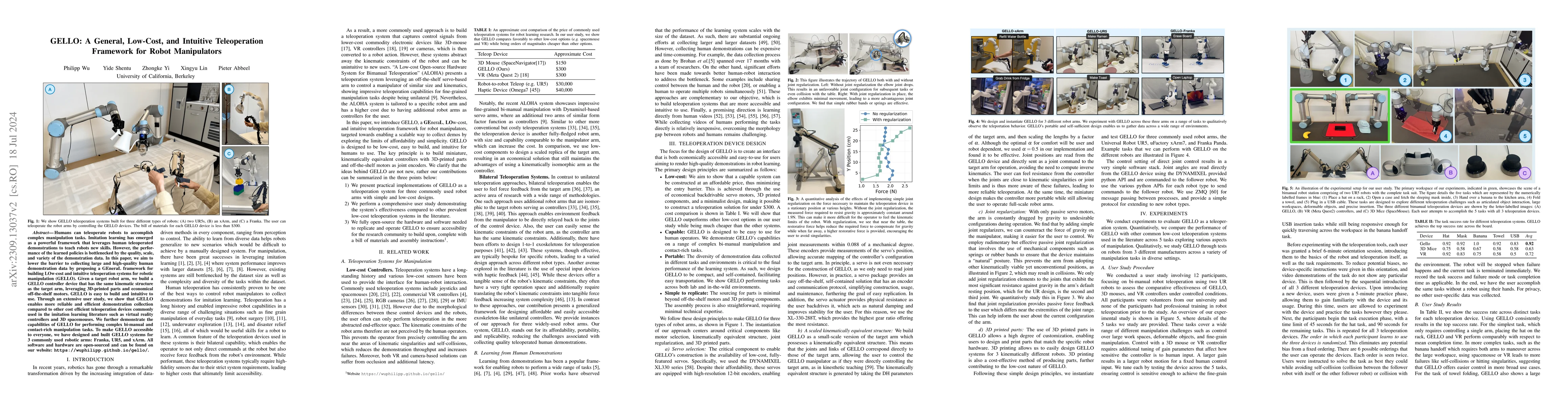 Thumbnail for GELLO: A General, Low-Cost, and Intuitive Teleoperation Framework for
  Robot Manipulators