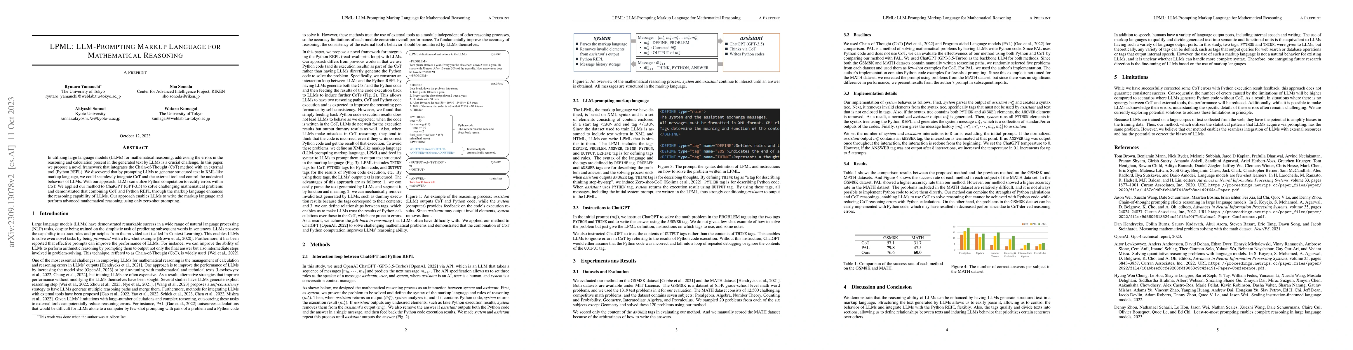 Thumbnail for LPML: LLM-Prompting Markup Language for Mathematical Reasoning