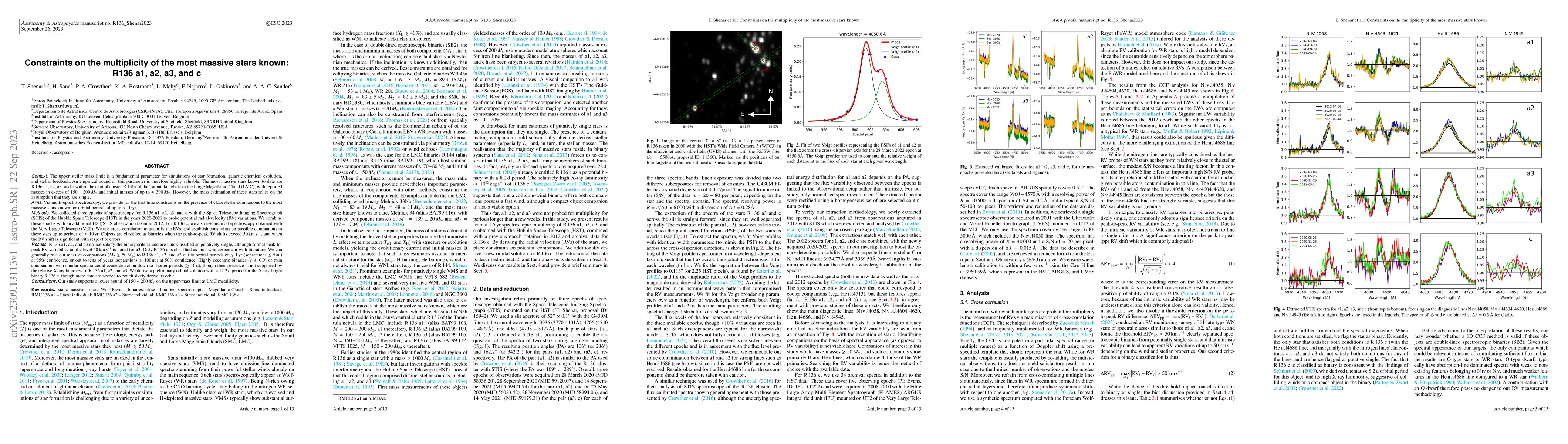 Thumbnail for Constraints on the multiplicity of the most massive stars known: R136
  a1, a2, a3, and c