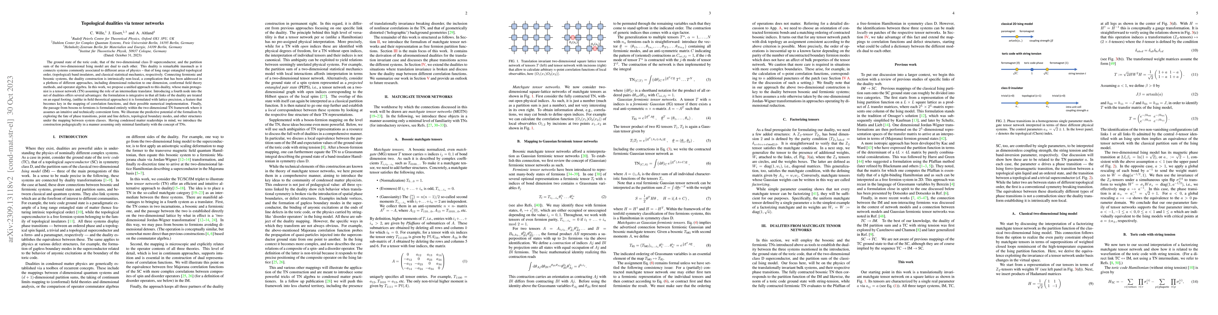 Thumbnail for Topological dualities via tensor networks