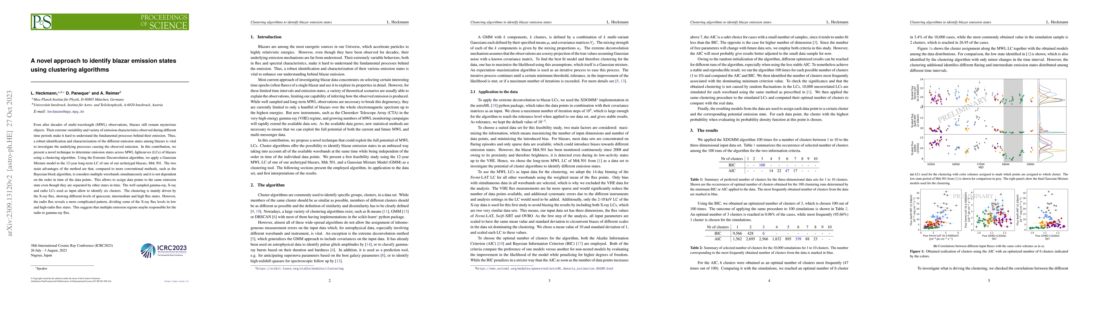Thumbnail for A novel approach to identify blazar emission states using clustering
  algorithms