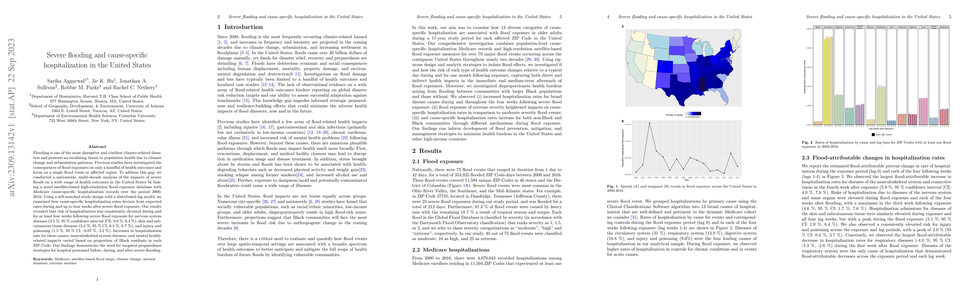 Thumbnail for Severe flooding and cause-specific hospitalization in the United States