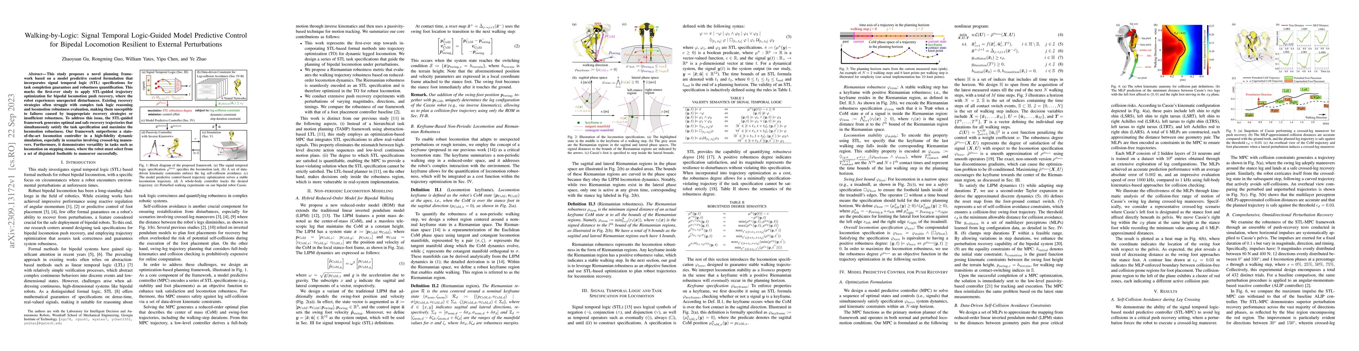 Thumbnail for Walking-by-Logic: Signal Temporal Logic-Guided Model Predictive Control
  for Bipedal Locomotion Resilient to External Perturbations
