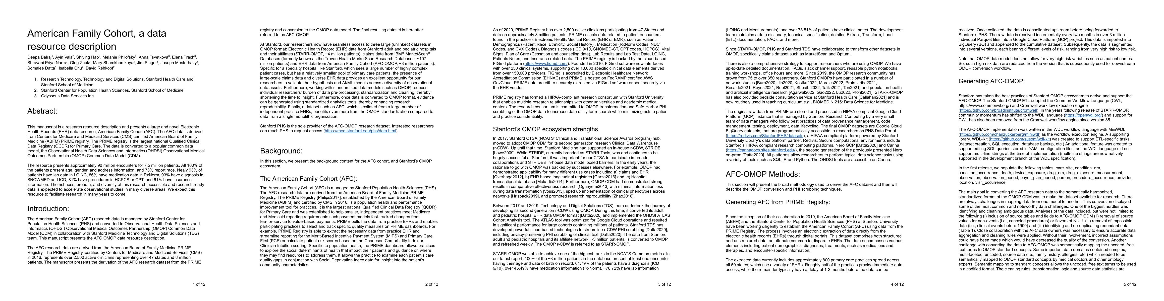 Thumbnail for American Family Cohort, a data resource description