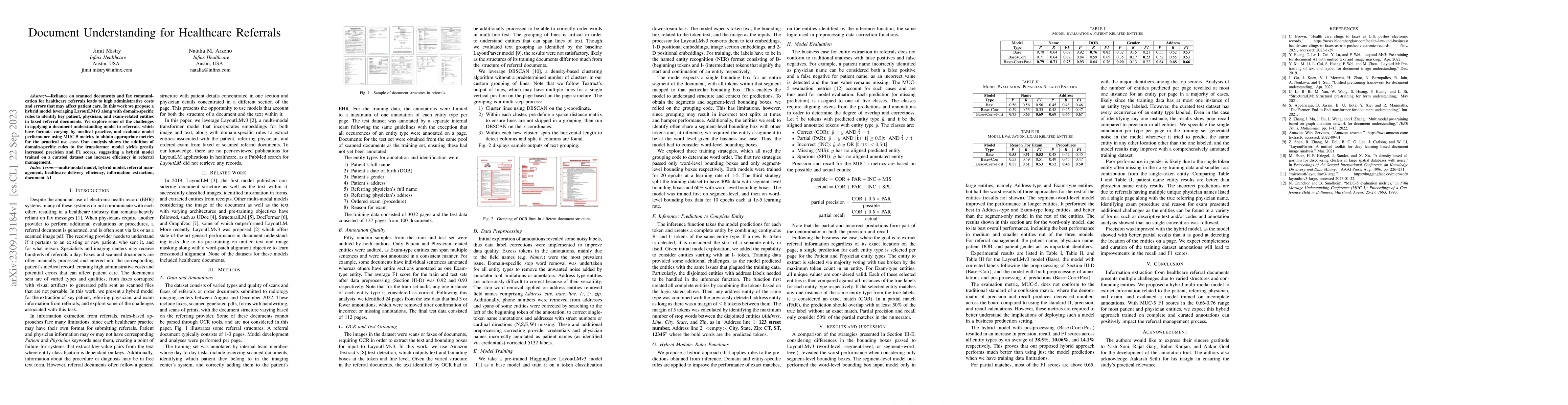 Thumbnail for Document Understanding for Healthcare Referrals