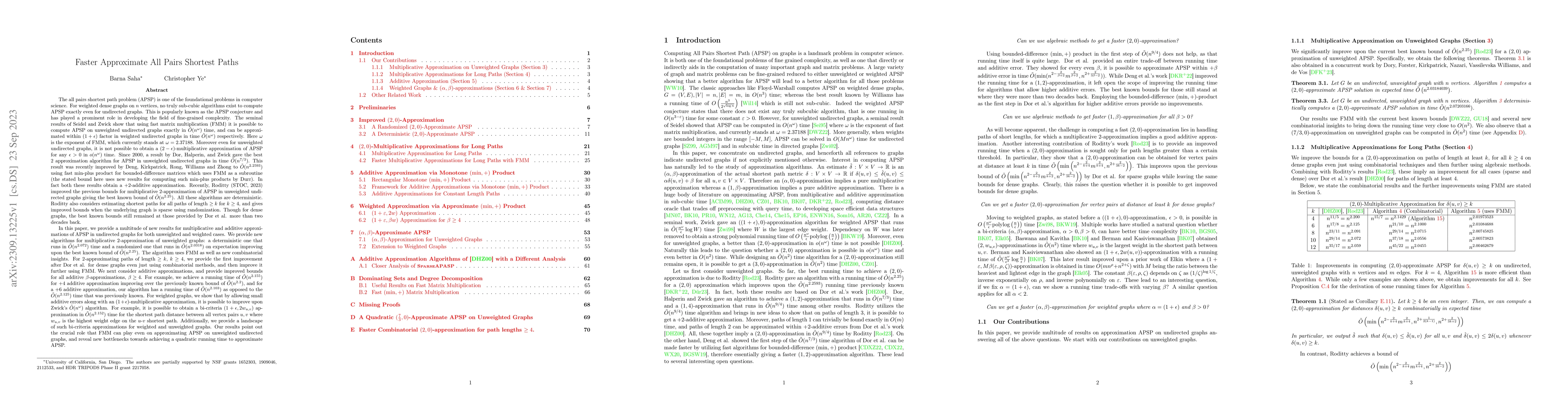 Thumbnail for Faster Approximate All Pairs Shortest Paths