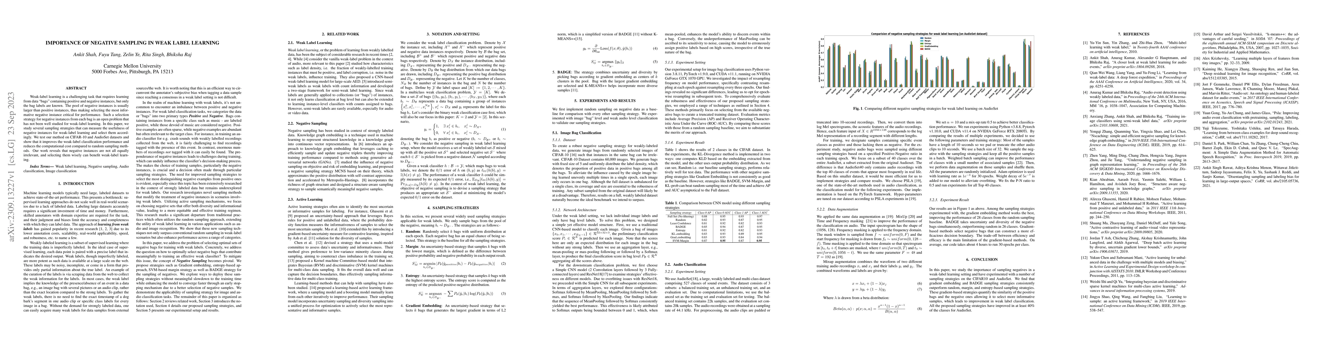 Thumbnail for Importance of negative sampling in weak label learning
