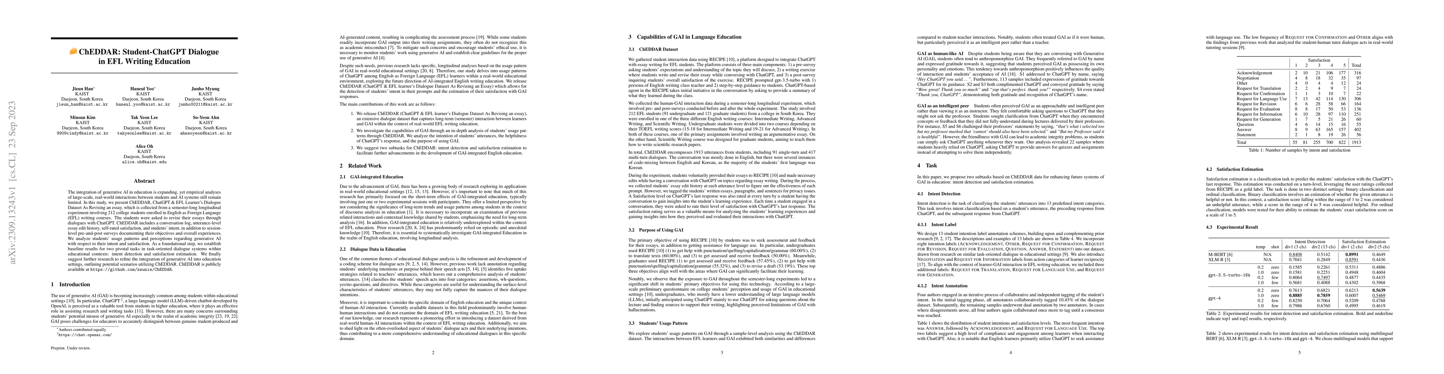 Thumbnail for ChEDDAR: Student-ChatGPT Dialogue in EFL Writing Education