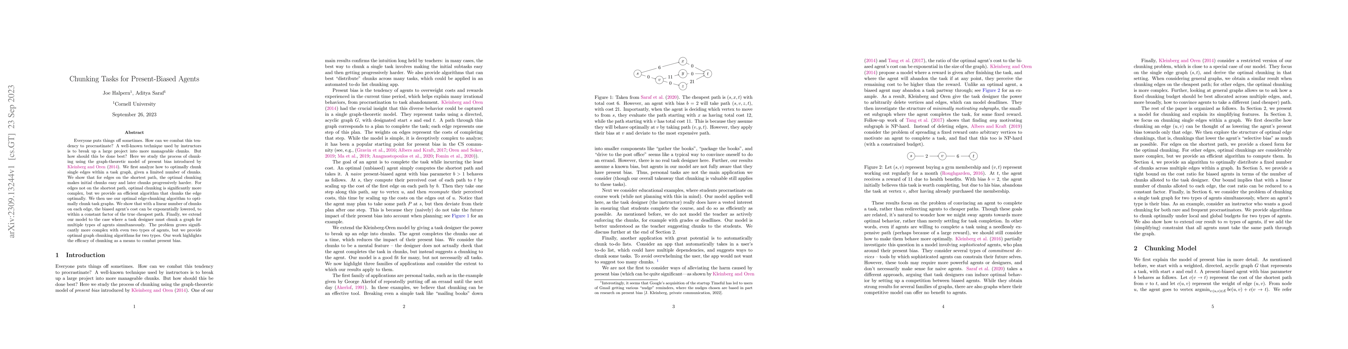 Thumbnail for Chunking Tasks for Present-Biased Agents