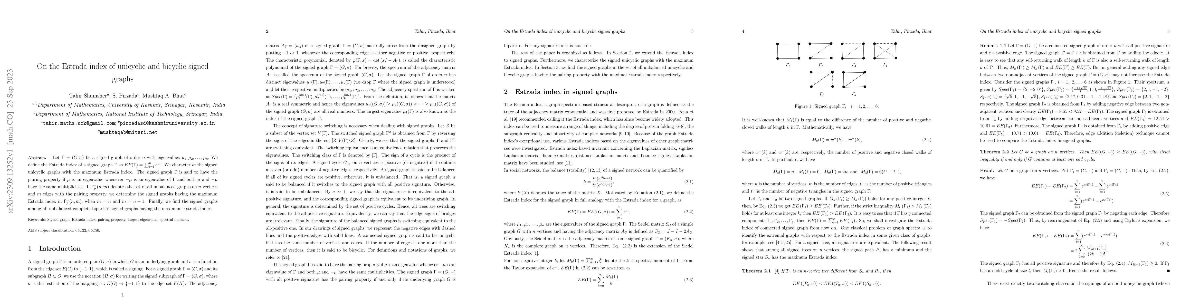 Thumbnail for On the Estrada index of unicyclic and bicyclic signed graphs