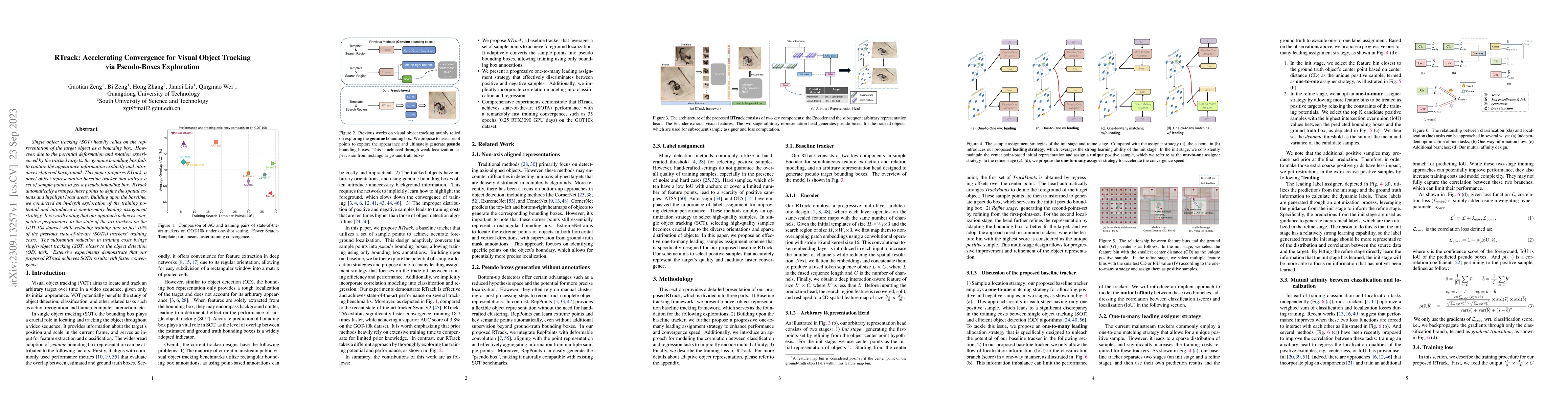 Thumbnail for RTrack: Accelerating Convergence for Visual Object Tracking via
  Pseudo-Boxes Exploration