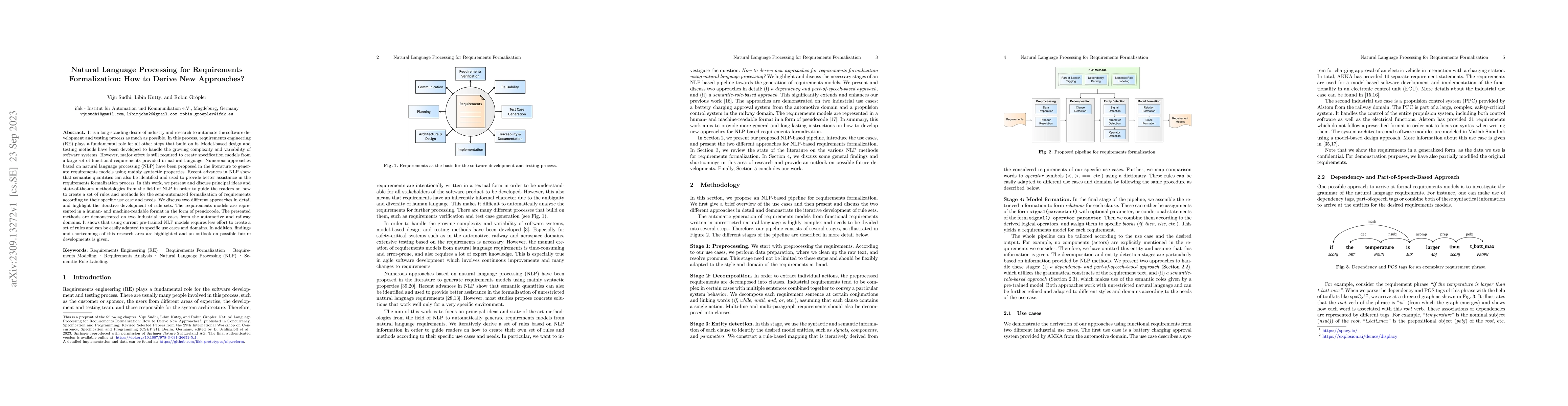 Thumbnail for Natural Language Processing for Requirements Formalization: How to
  Derive New Approaches?