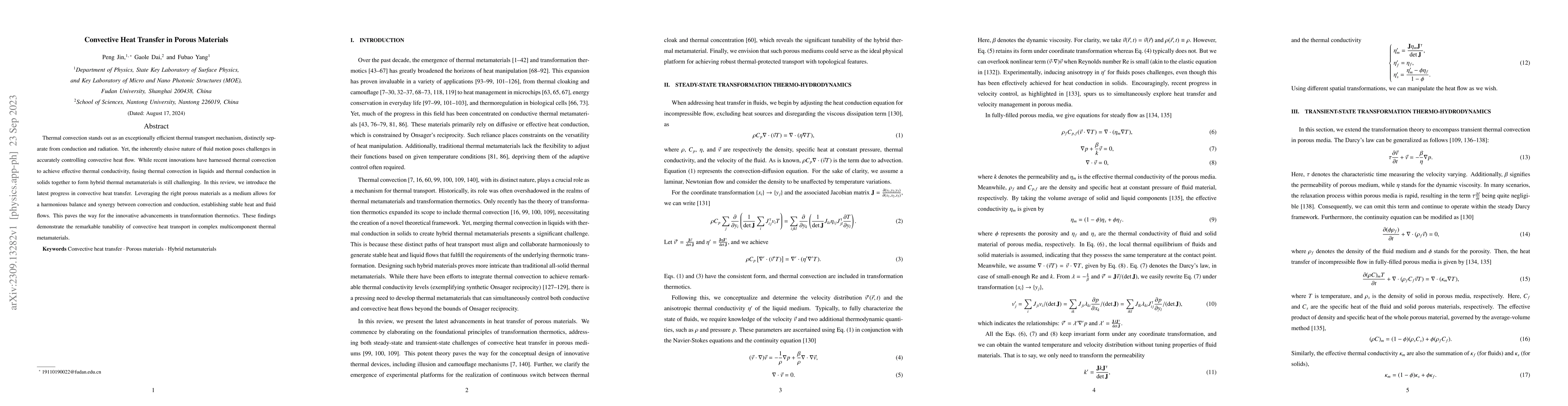 Thumbnail for Convective Heat Transfer in Porous Materials