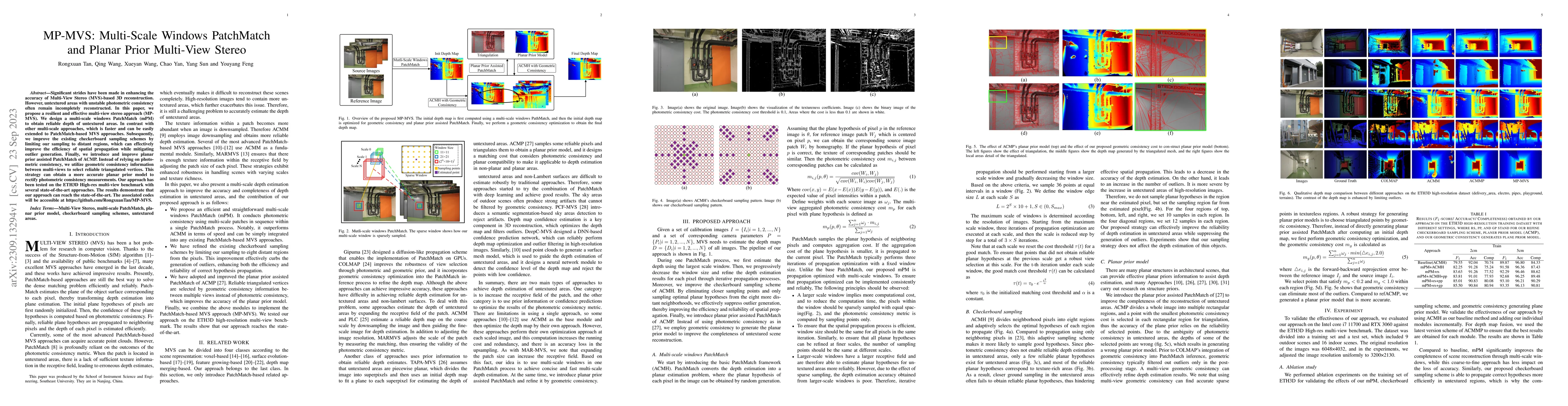 Thumbnail for MP-MVS: Multi-Scale Windows PatchMatch and Planar Prior Multi-View
  Stereo
