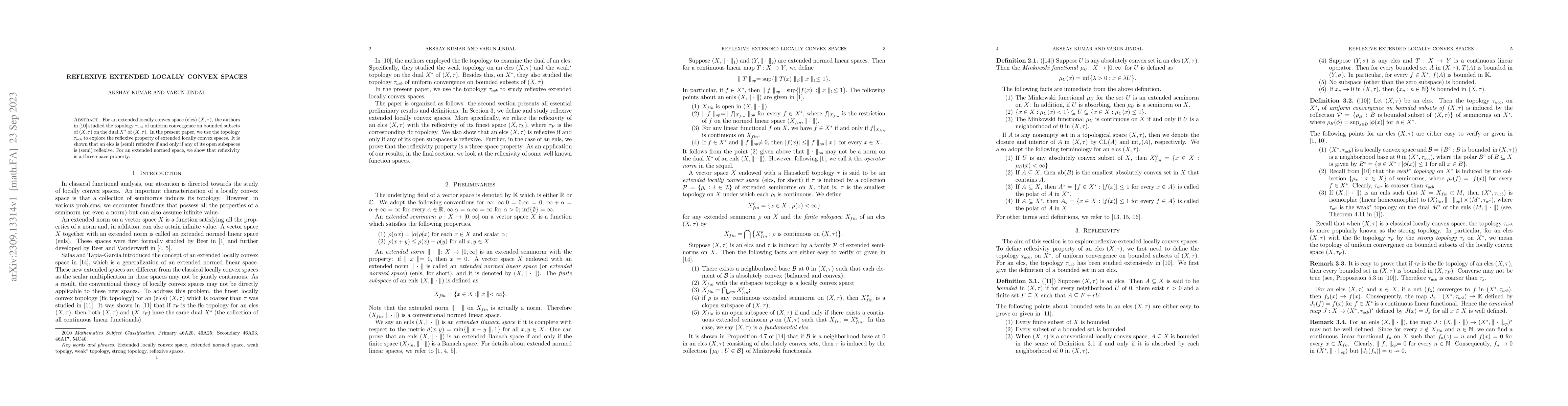 Thumbnail for Reflexive extended locally convex spaces