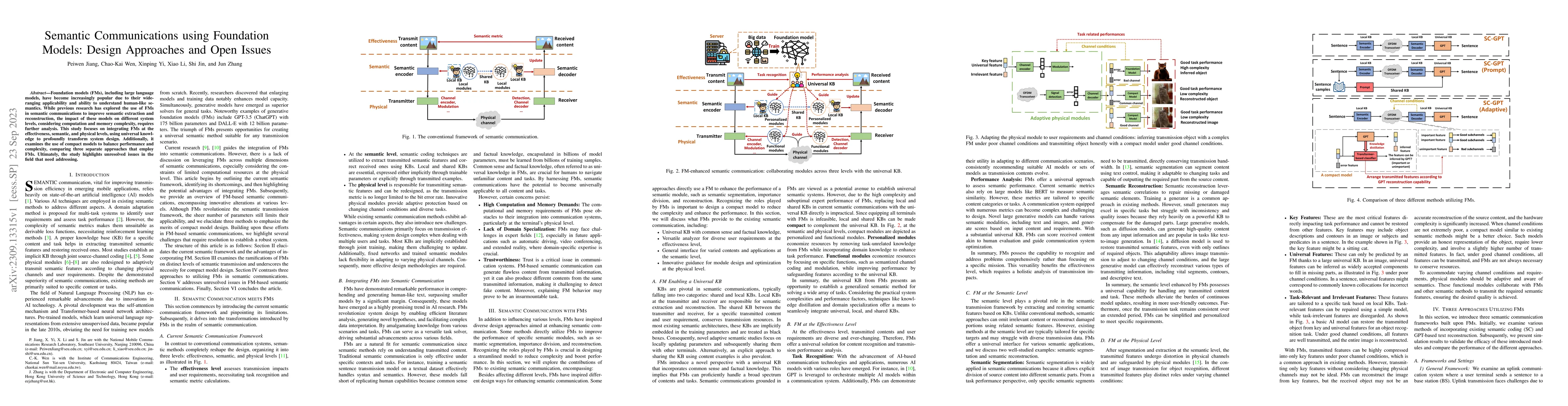 Thumbnail for Semantic Communications using Foundation Models: Design Approaches and
  Open Issues