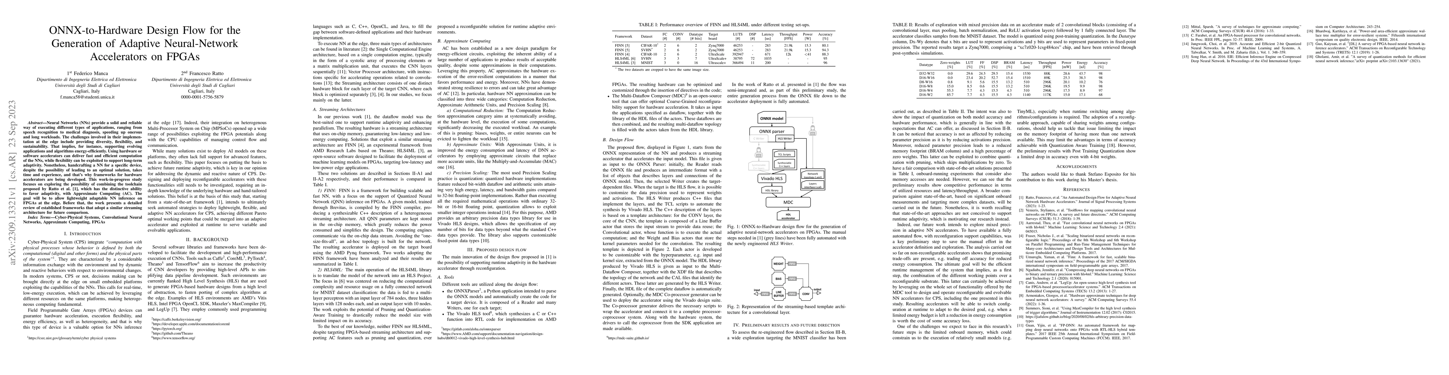 Thumbnail for ONNX-to-Hardware Design Flow for the Generation of Adaptive
  Neural-Network Accelerators on FPGAs